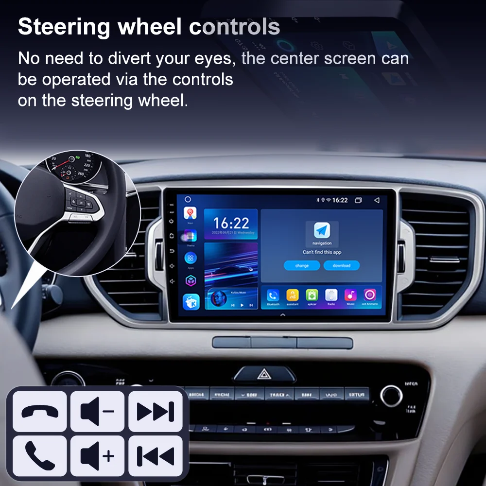 Фото Android 16 Carplay для KIA Sportage 4 KX5 2016 2017 2018 Автомобильный радиоприемник Стерео Мультимедийная видеонавигация GPS Bluetooth НЕТ 2DIN DVD №4