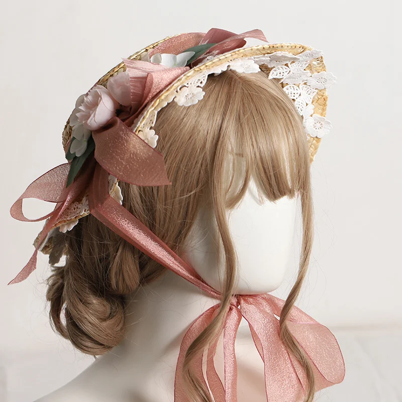 

Lolita flower hat lolita sunscreen han female Xia Bian cap the compromise female vintage hat