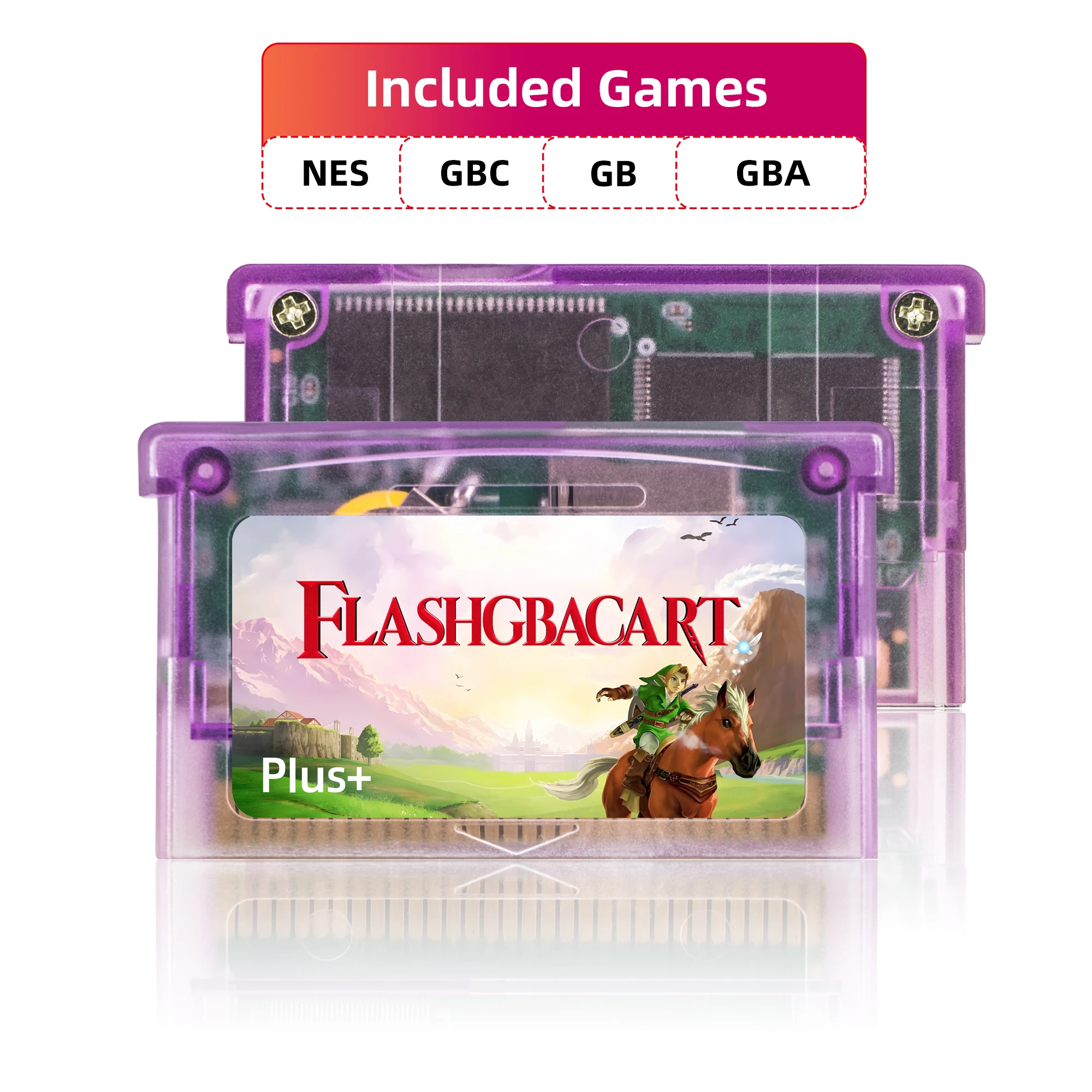 Фото Перезаписываемая тележка для игр GBA FlashGBACart Plus+, резервное устройство RTC, совместимое с GBA GBC GB NES Series №1
