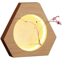indoor full moon design night light creative personality gift table lamp wooden bedroom bed table lamp