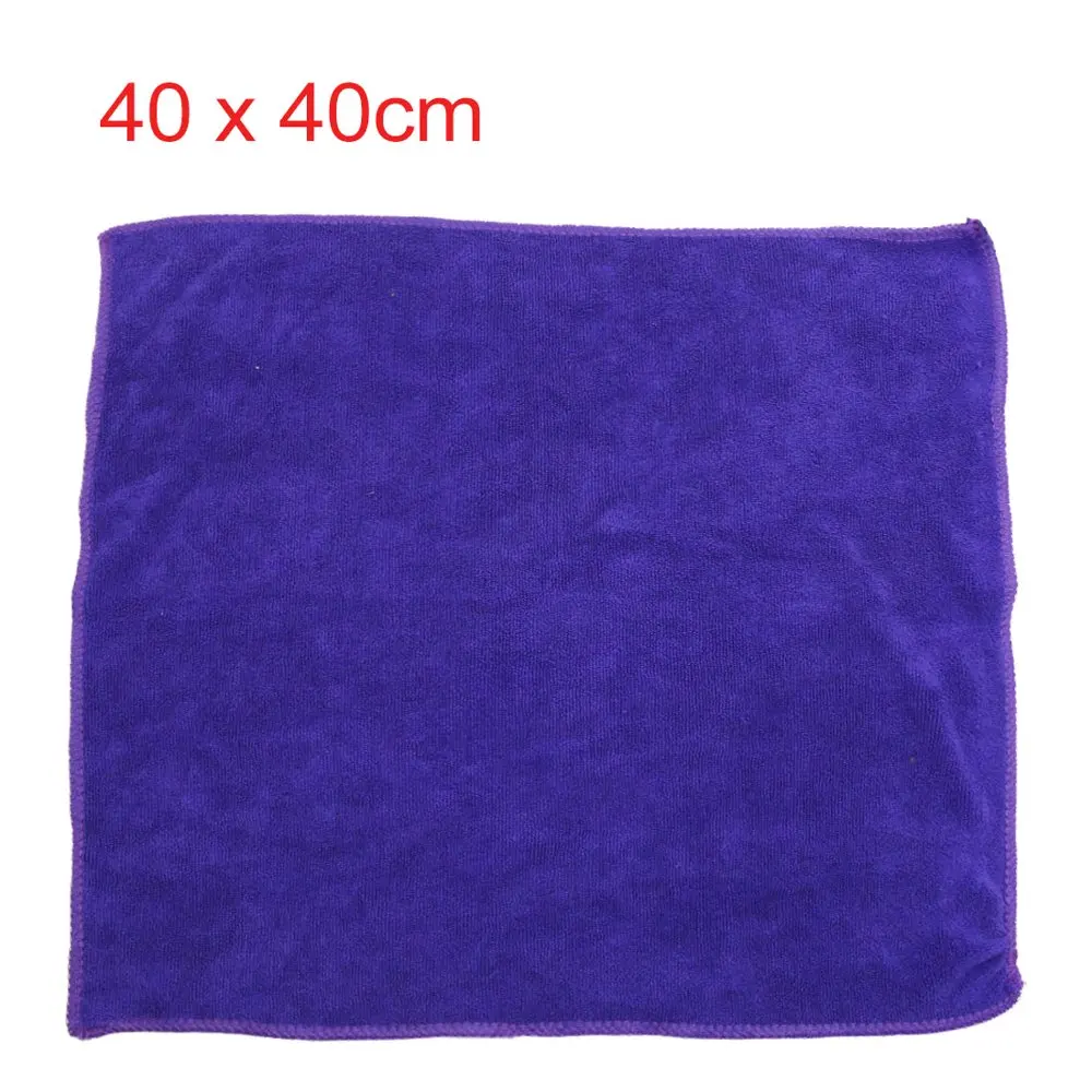 

5pcs 40 x 40cm 300GSM Microfiber Home Car Towel Drying Washing Cloth Purple Car Cleaning Towels for Auto Kitchen, Bath, Glass