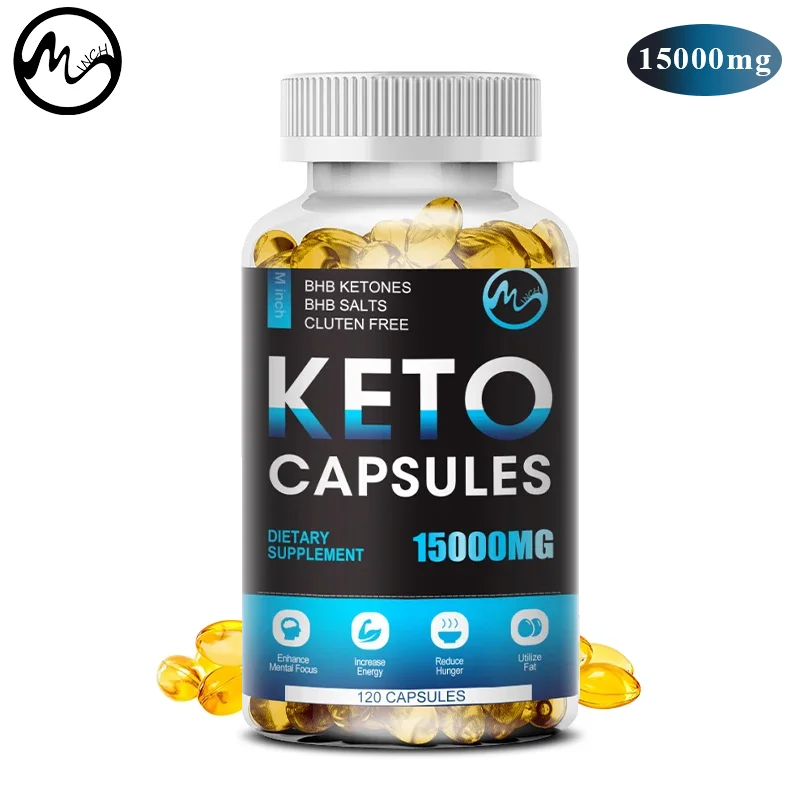 

Добавки Keto для похудения Minch, капсулы с маслом кетона для кетогенной диеты, потери веса, уход за здоровьем для мужчин и женщин, витамин С