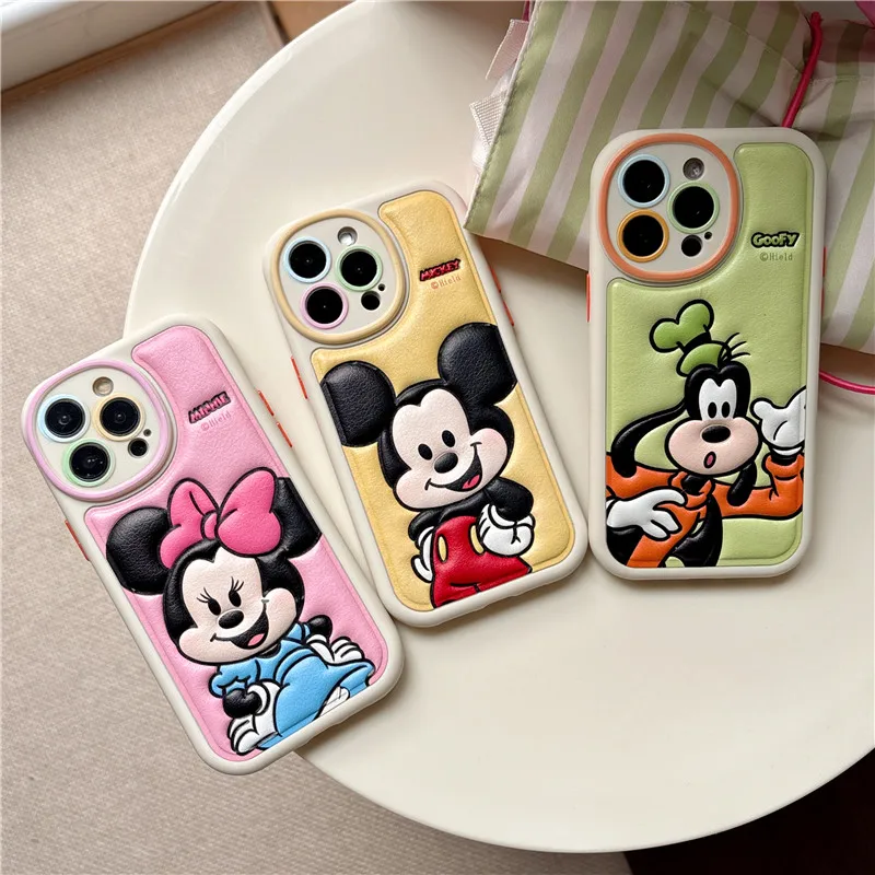 Кожаный чехол для iPhone 13 14 15 16 Pro Max с тиснением