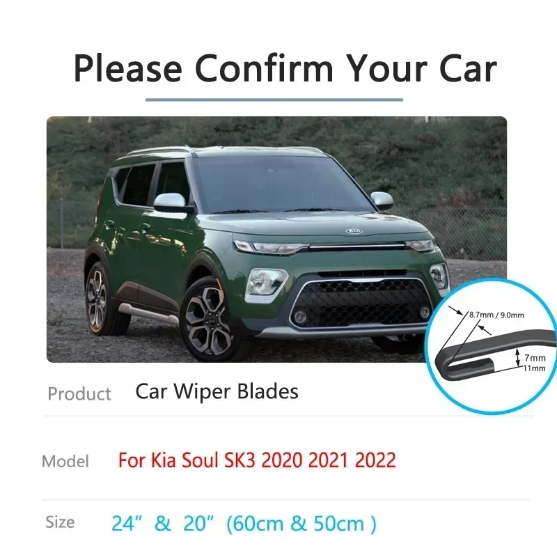 Для Kia Soul SK3 2020 2021 2022 MK3 зимние щетки стеклоочистителя резиновые ветровые стекла