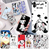 cute cartoon dog 101 dalmatians phone case for iphone 13 12 11 pro mini xs max 8 7 plus x se 2020 xr silicone soft cover