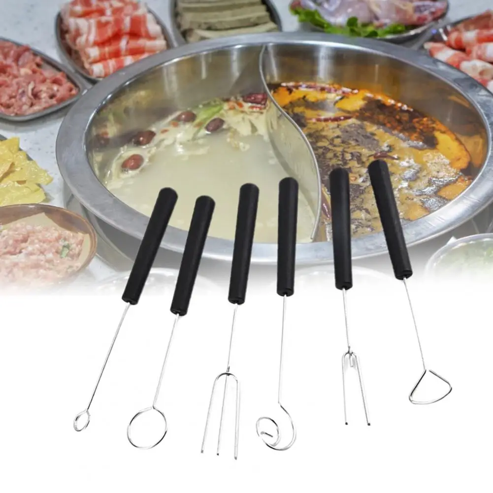 

Long Lasting Dipping Fork Handle DIY 6 Styles Heat-resistant Dessert Fork Fondue Fork Corrosion Resistance