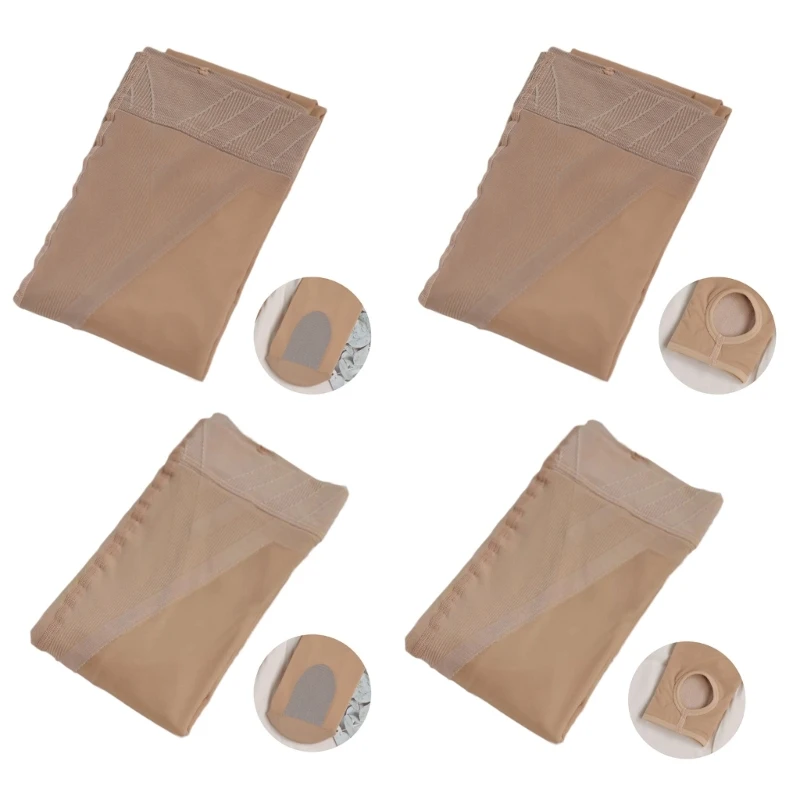 

Women Warm Thin Fleece Lined Double Layer Solid Flesh Color Pantyhose Tights
