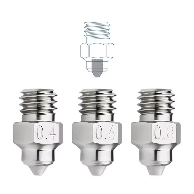 Биметаллическая насадка MK8 для Ender3/V2 CR10 Ender 5 Hotend 1 75 мм Филамент J-head Nozzle M6 Thread