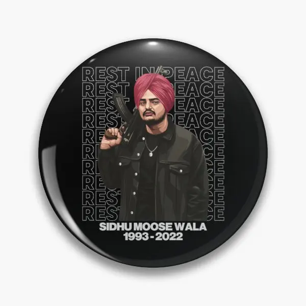 Rip Sidhu Moose Wala 1993 - 2022 Rest in Peace Sidhuwala pin brooches Bag Clothes Lapel Pin Funny Badge Jewelry Gift