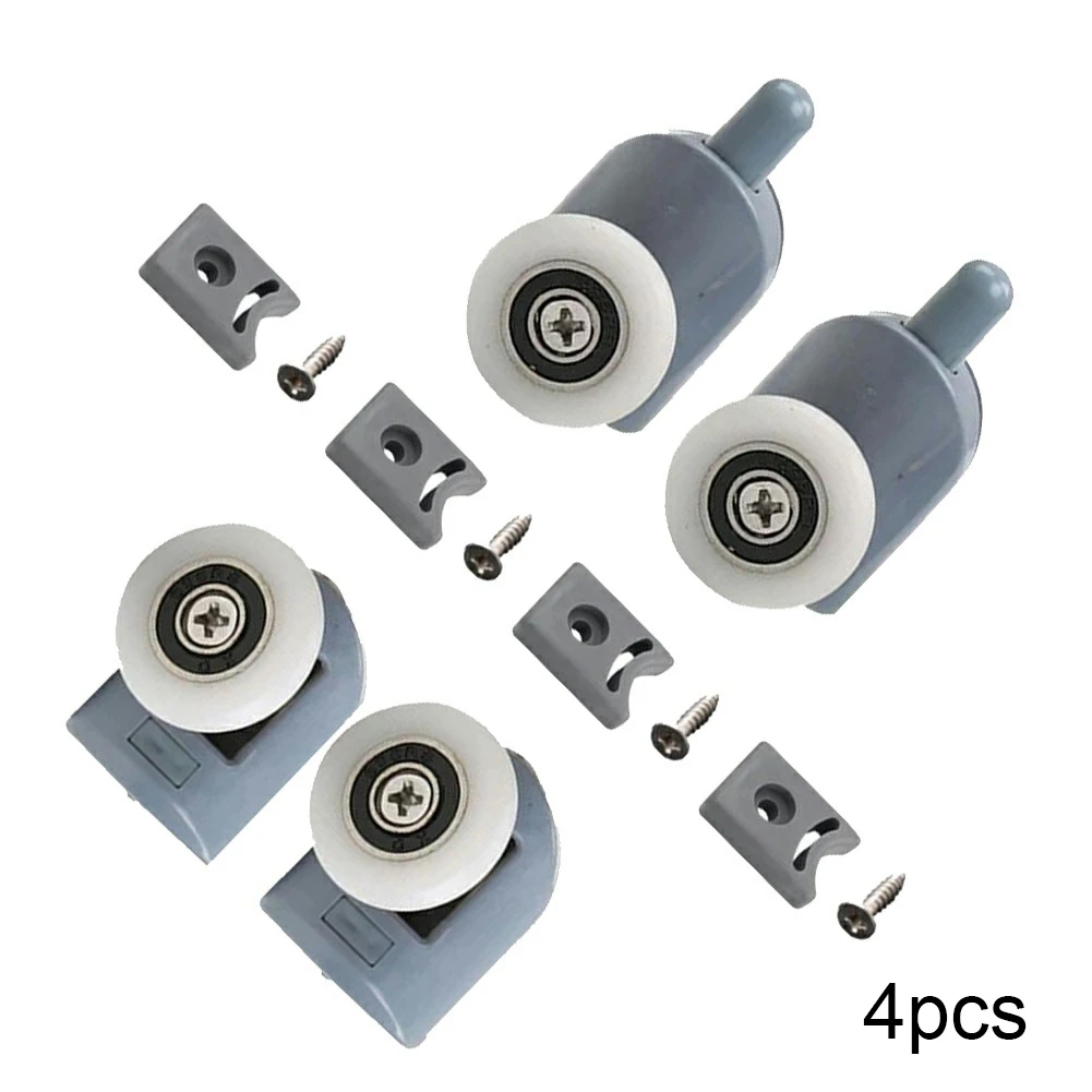 

Roollers Bathroom Upper And Lower Shower Screen Door Runners/Wheels/Pulleys 25mm Household Bathroom Arc Glass Sliding Door Parts