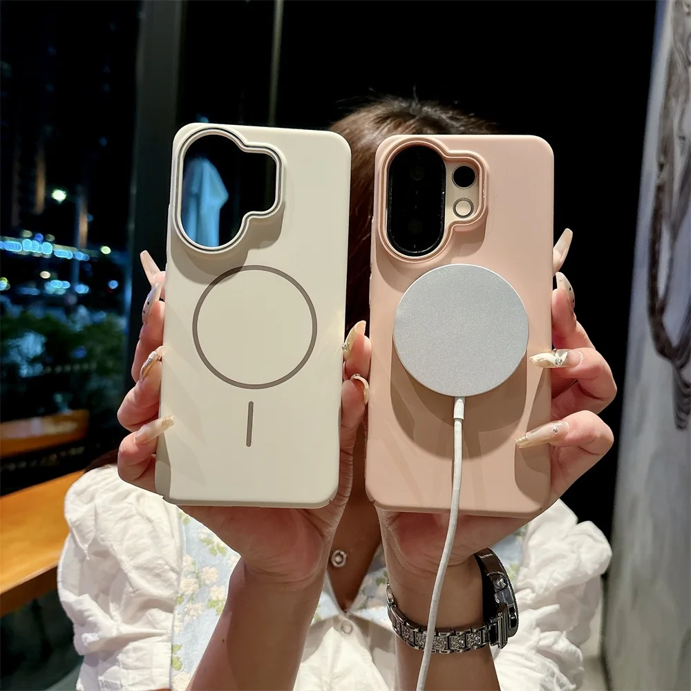 Фото Прочный чехол для телефона из поликарбоната для VIVO X300 X200 X100 S50 S30 Pro Mini Ultra FE X300S X200S X100S V70 Elite 5G, гладкий магнитный бампер-накладка №5