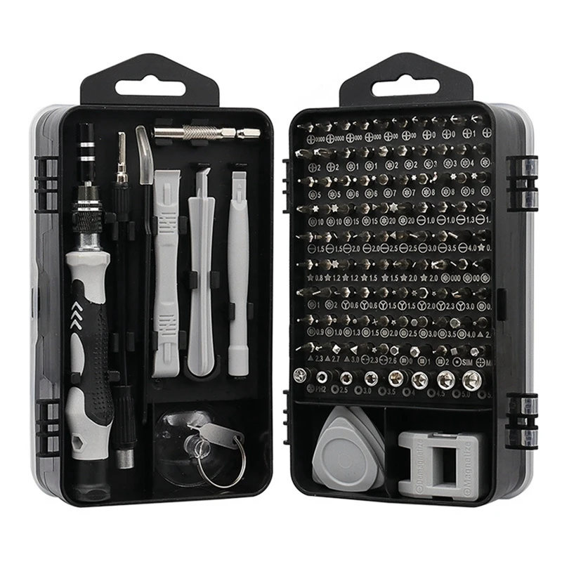 

Набор мини-отверток, набор наконечников для отвертки, Набор прецизионных отверток 115 в 1 для ноутбуков, телефонов, часов, планшетов, электрон...