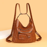 new pu fashion womens bag vintage multifunctional backpack single shoulder bags kawaii travel backpack bag for women