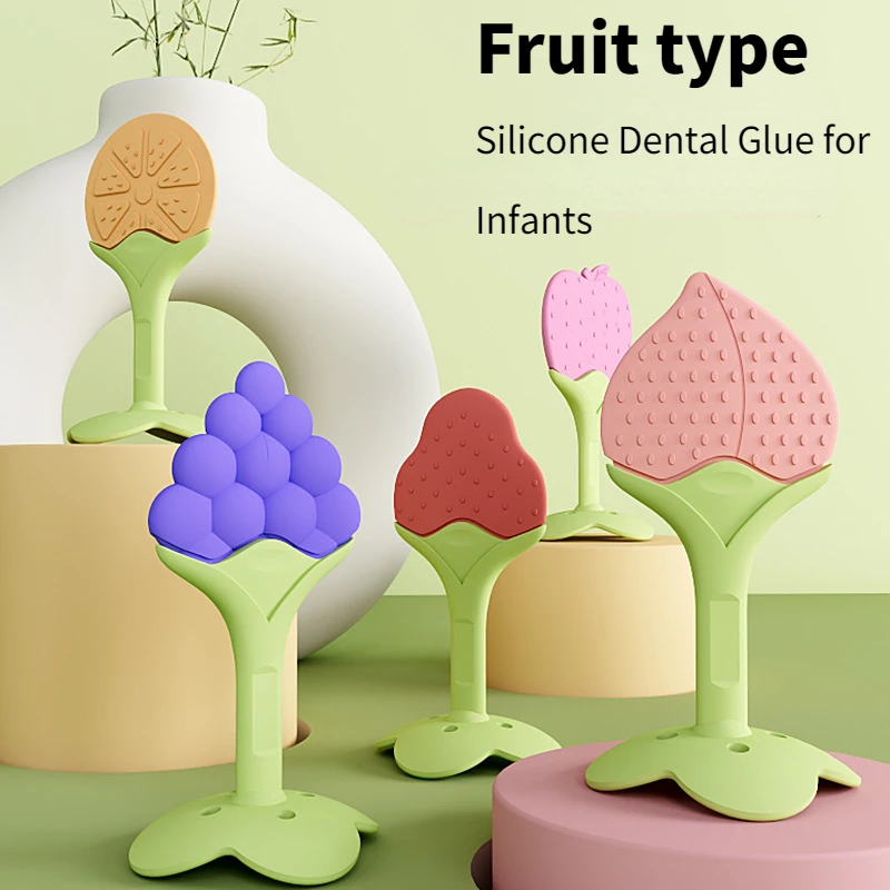 

1pc Teething Baby Toy Silicone Teether for Teeth Babies Accessories Newborn Fruit Sucking Chew Toys for Newborn Baby No BPA Gift