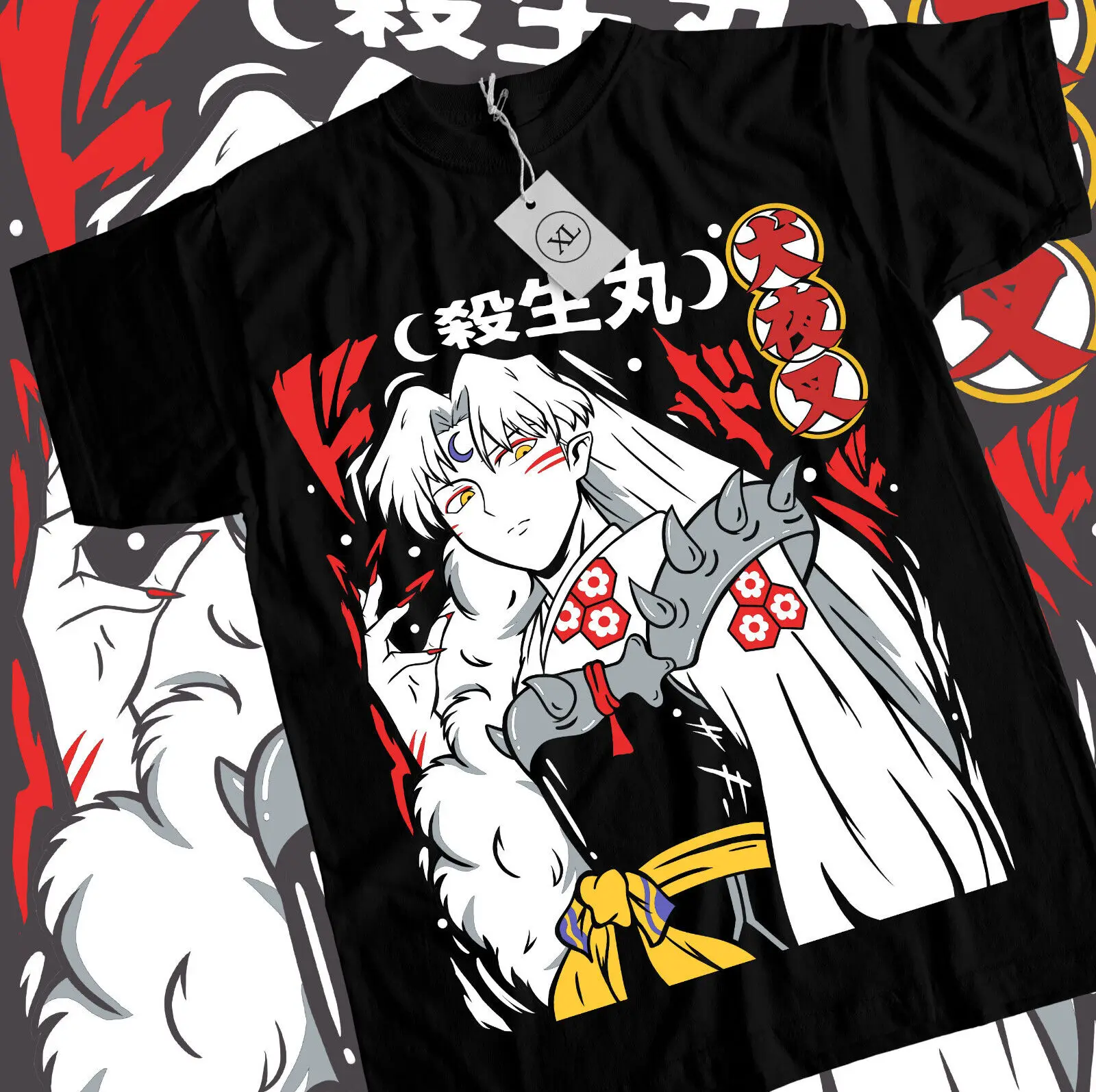 Футболка Inuyasha Sesshomaru Red Moon Inu Yasha Girl Аниме Манга Подарки Все размеры