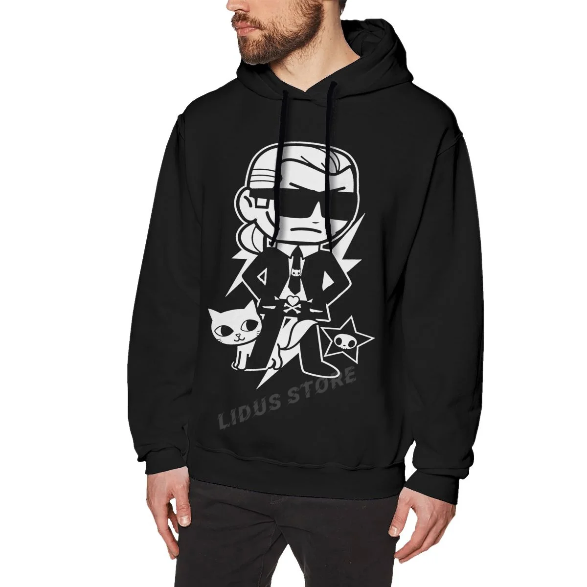 

Karls Cat Hoodie Sweatshirts Harajuku Creativity 100% Cotton Streetwear Hoodies