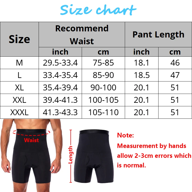 Men Tummy Control Shorts Body Shaper Compression High Waist Trainer Belly Tummy Control Slimming Shapewear Boxer Underwear