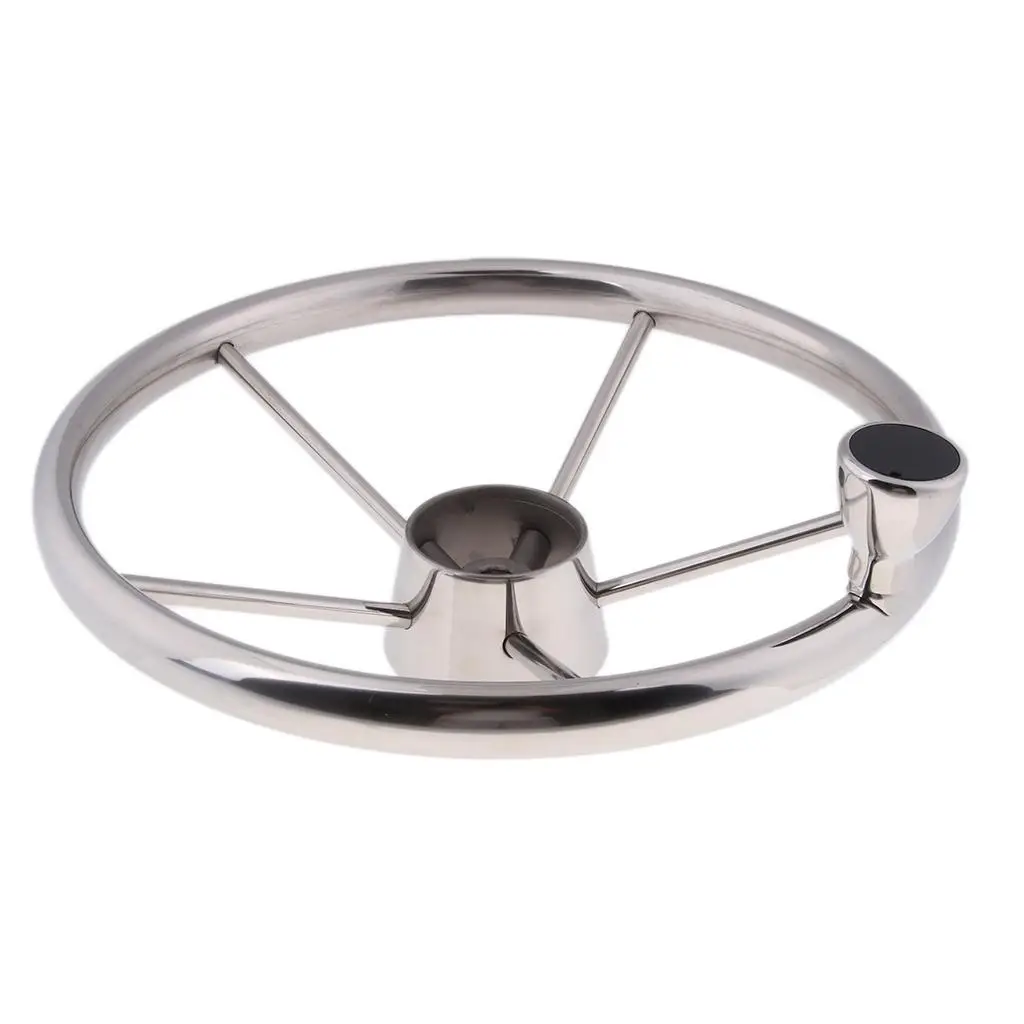 

Universal 13.5'' Marine Boat Pontoon Steering Wheel 5 Spoke 3/4inch Tapered