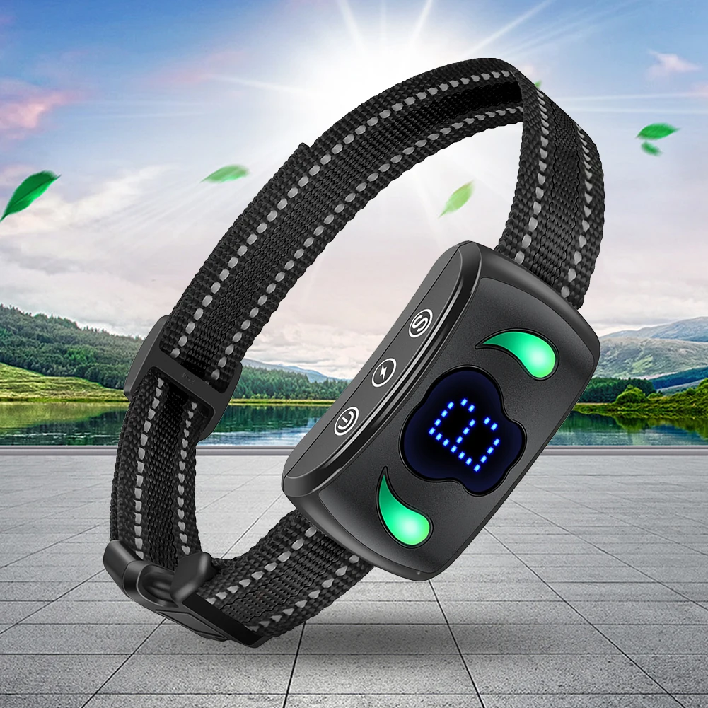 

Dog Training Collar Smart Bark Control Collar Rechargeable LED Display IP67 Dustproof and Waterproof for Small/Medium/Large Dogs