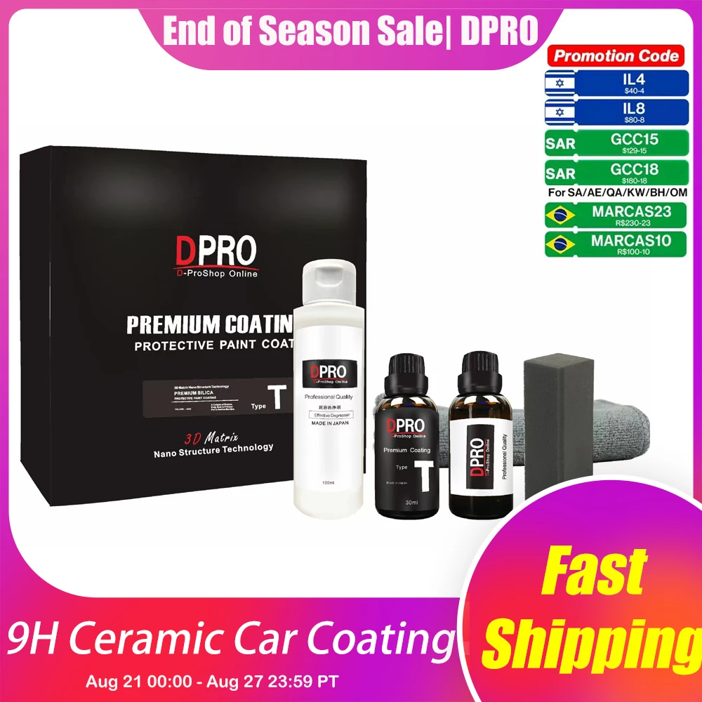 Dpro 9H Graphene Coating Ceramic Car Coating T Set Nano Coats Liquid Glass Anti-scratch Car Polish Ceramic Coat For 2 Cars