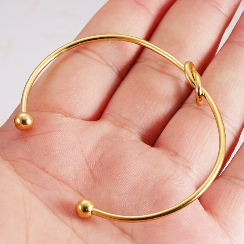 Stainless Steel Fine Polishing Fashion Simple Knot Bracelet Thread Detachable Bracelets DIY Jewelry Making Accessories Wholesale