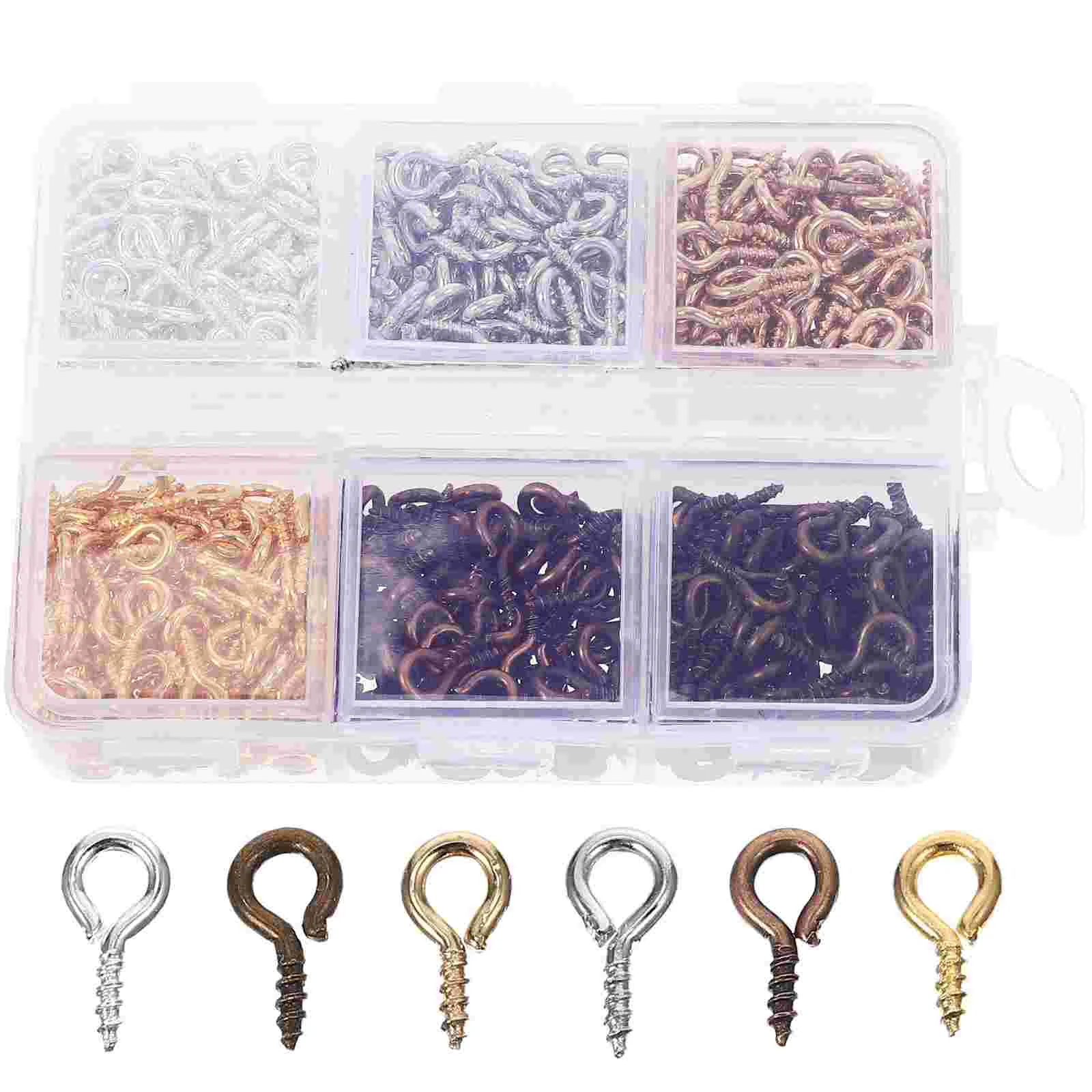 

Jewelry Making Screws Bracelet Connectors Eye Screws Small Eye Hooks Metal Ornament Hooks Horn Nails Charm Ring Eyelet Hooks