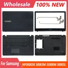 Новый чехол для ноутбука Samsung NP300E5K, NP300E5M, NP3500EM, NP300E5L, задняя крышкаПередняя панельпетлиУпор для рукНижняя крышка, черный