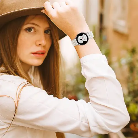 Плетеный нейлоновый ремешок I LOVE LUO для Samsung Galaxy Watch, Huawei Watch