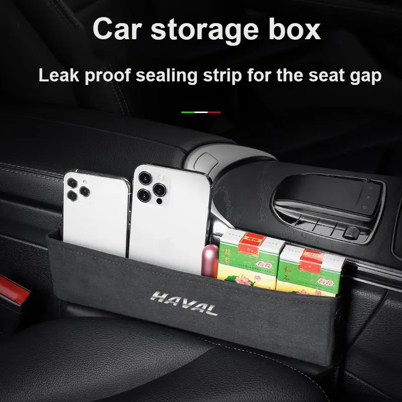 

Leather Car Seat Slit Gap Organizer Storage Box For Great Wall Haval f7 h6 f7x h2 h3 h5 h7 h8 h9 m4 H1 H4 F5 F9 Car