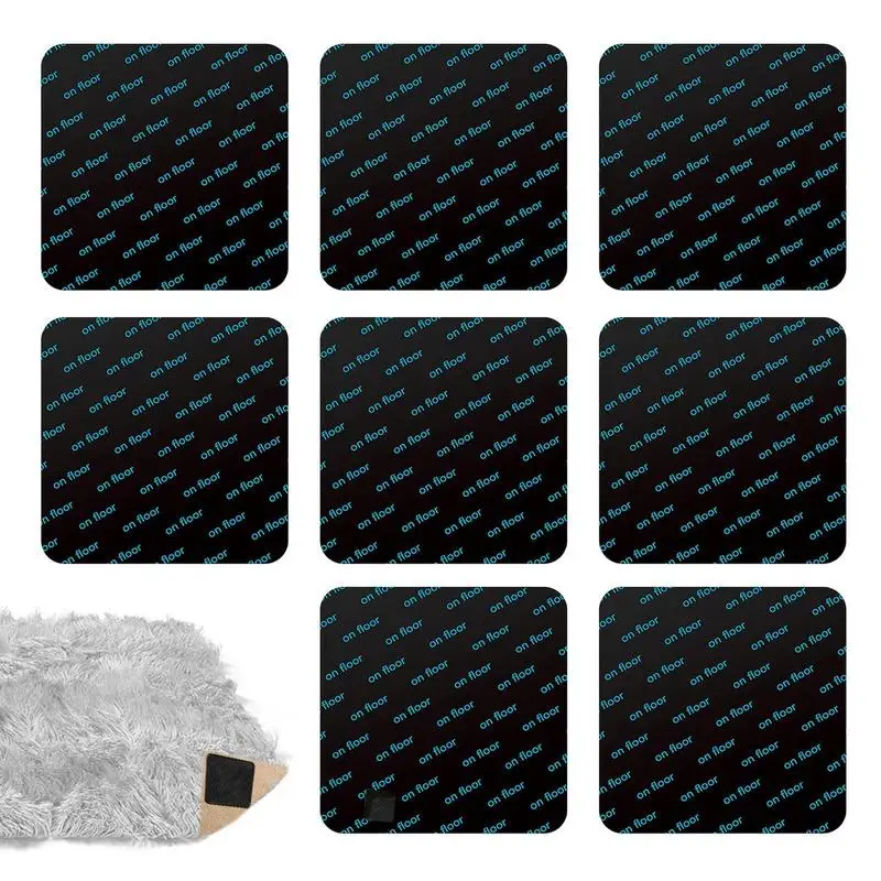 

8pcs Rug Gripper For Hardwood Floors Anti Slip Anti Curl Rug Pad Keep Rugs Neatly In Place For Hardwood Tiles Laminate Marble