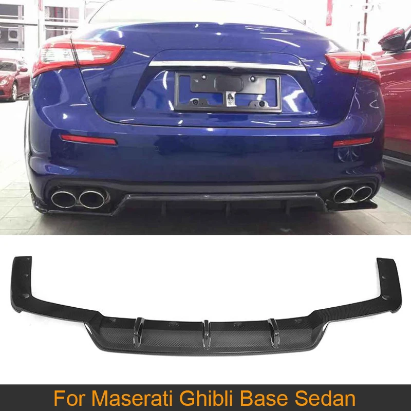 

Диффузор для заднего бампера из углеродного волокна, бампер для Maserati ghiдоступ, бампер для седана, 4-дверный 2018 2019, диффузор для заднего бампер...