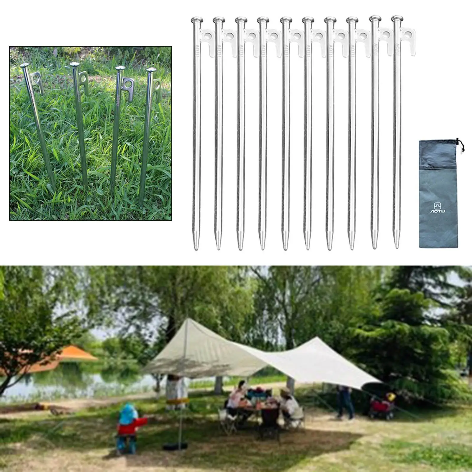 

Ground Nail Canopy Camping Stakes for Rocky Hard Ground Stakes for Outdoor