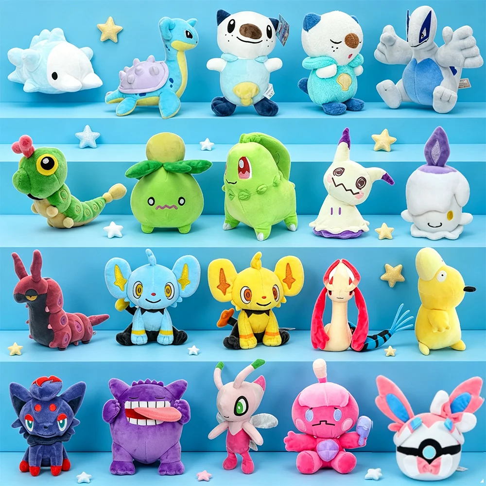 Фото Плюшевая игрушка Pokemon: Ошавотт, Катери, Сколипед, Зоруа, Чикорита, Лугия, Шинкс, Зигард Кор, 10-25 см, аниме-кукла, подарок на день рождения №1