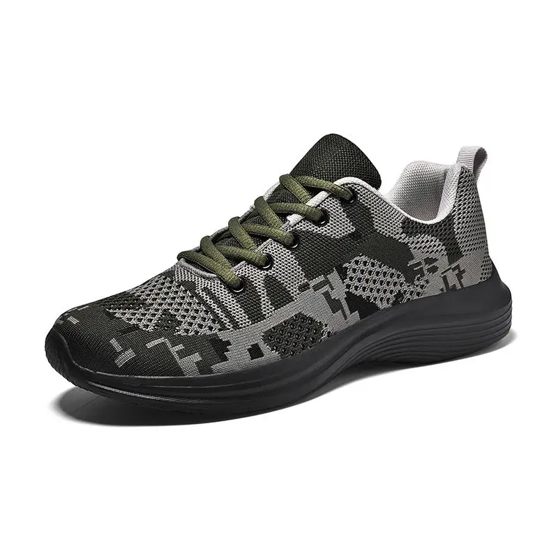 

Кроссовки DAFENP Мужские дышащие камуфляжные, зеленые уличные легкие кеды для бега и походов, обувь для военных тренировок