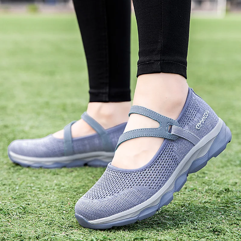 Ladies Fashion Breathable Lightweight Sneaker Take A Walk Shoes Mom Soft Bottom Sports Sneakers Loafers