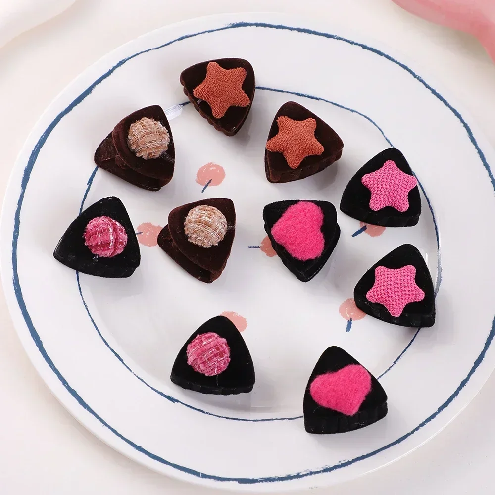 2 шт./партия Детские треугольные заколки для волос с кошачьими ушками