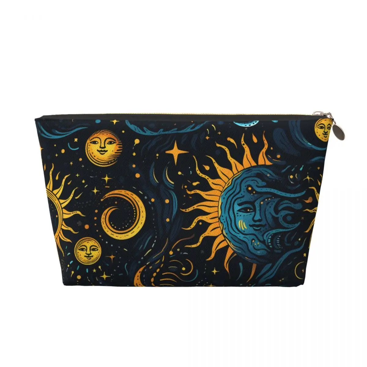 Изготовленная на заказ косметичка Солнце и Луна женская красочная граффити