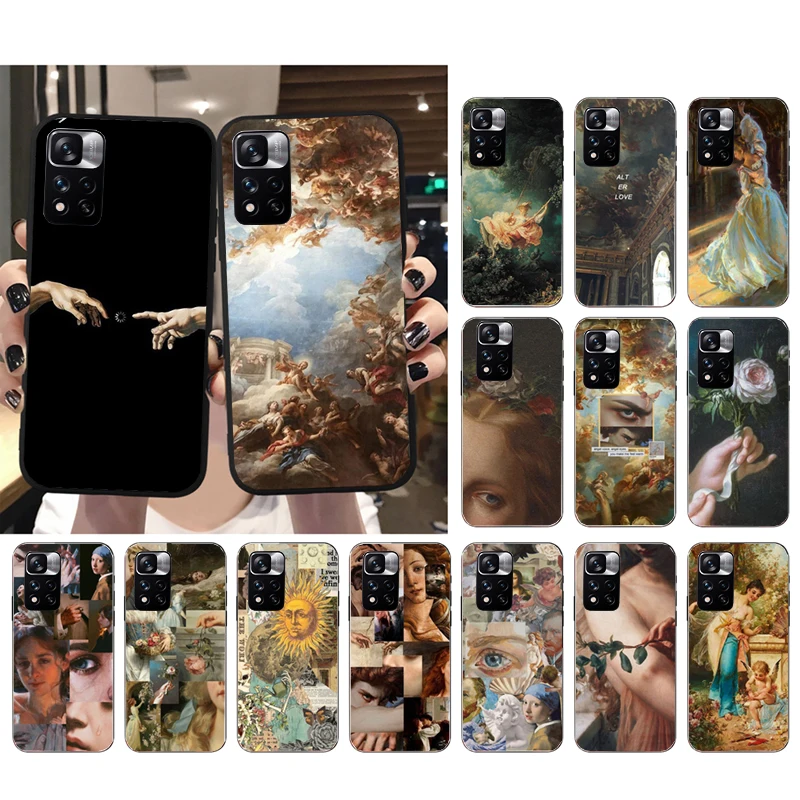 

Phone Case For Xiaomi Redmi Note 12Pro 11 11S 11T Pro 10 9Pro Note10S Redmi 10 9 10C 9C Renaissance art Painting Case