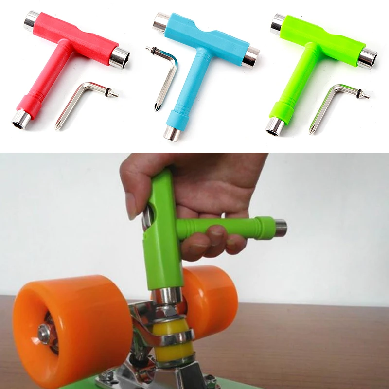 

Professional All-in-one T-type Skate Tool Screwdriver Socket Multi-functional Skateboard Adjusting T-tool