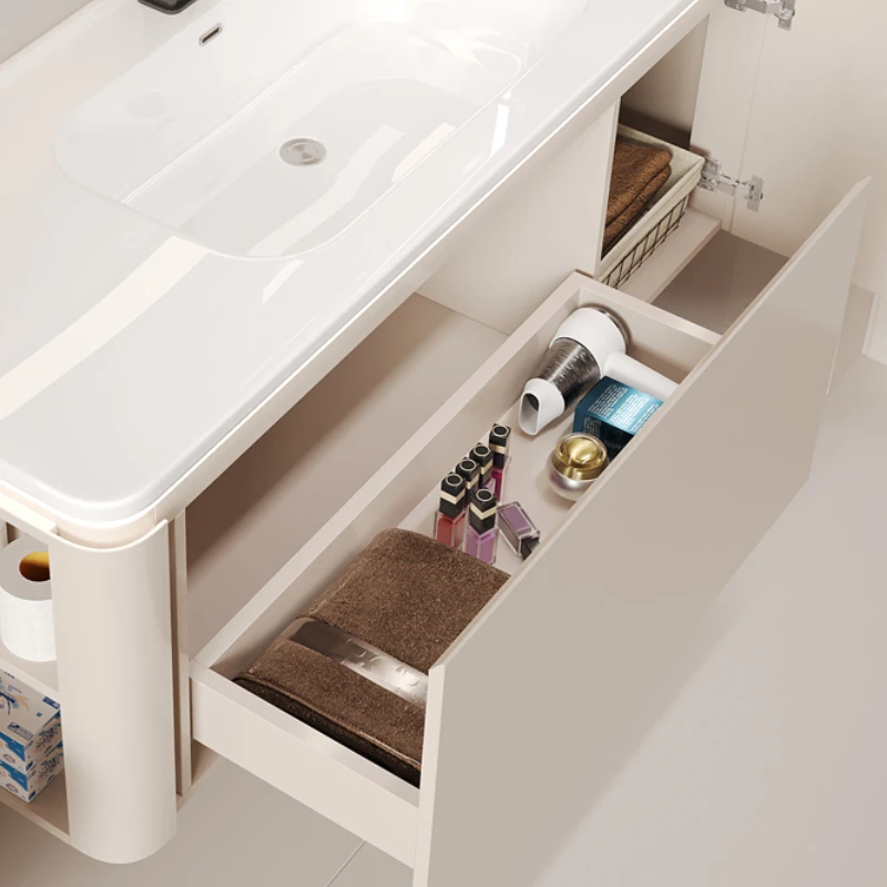 Шкаф на основании для раковины мебель туалета узкие полотенца закрытый ящик