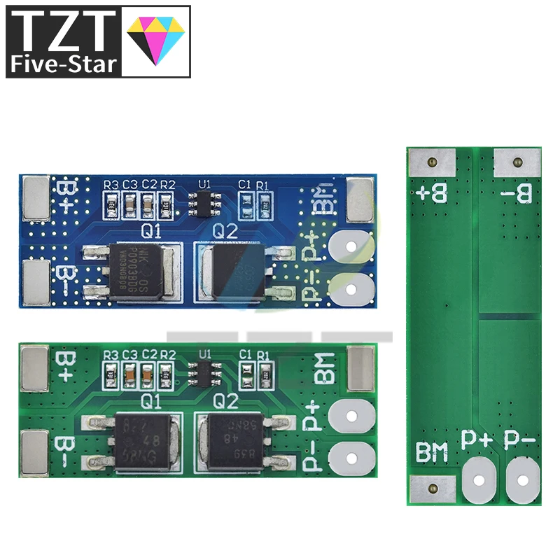 Фото TZT BMS 2S 3,2 В 3,7 В 8A LiFePO4/плата защиты от заряда литиевой батареи 15 А пиковый ток 6,4 В 7,2 В 18650 32650 аккумуляторные блоки №3