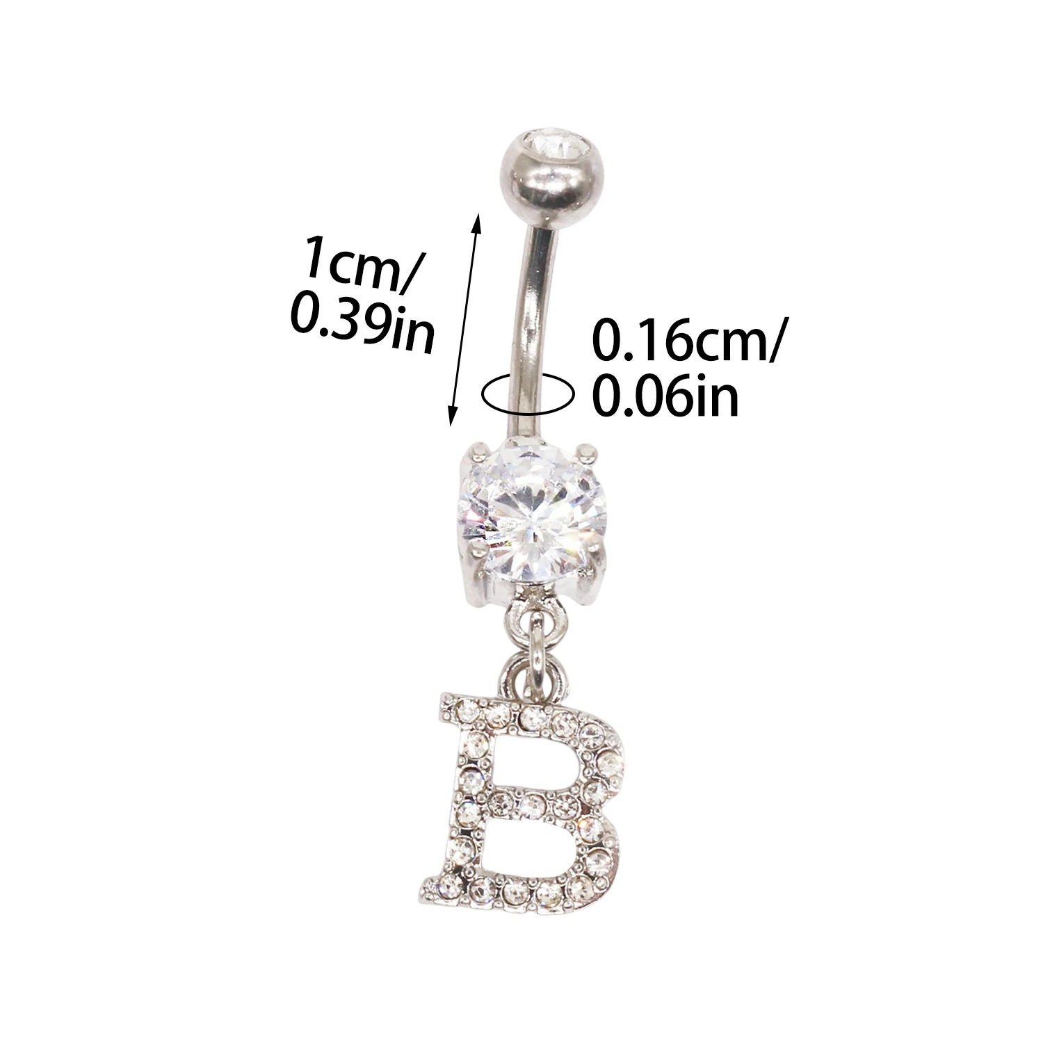 A B N Первичная буква пупка штанга для ногтей свисающая фотография женщин мужчин