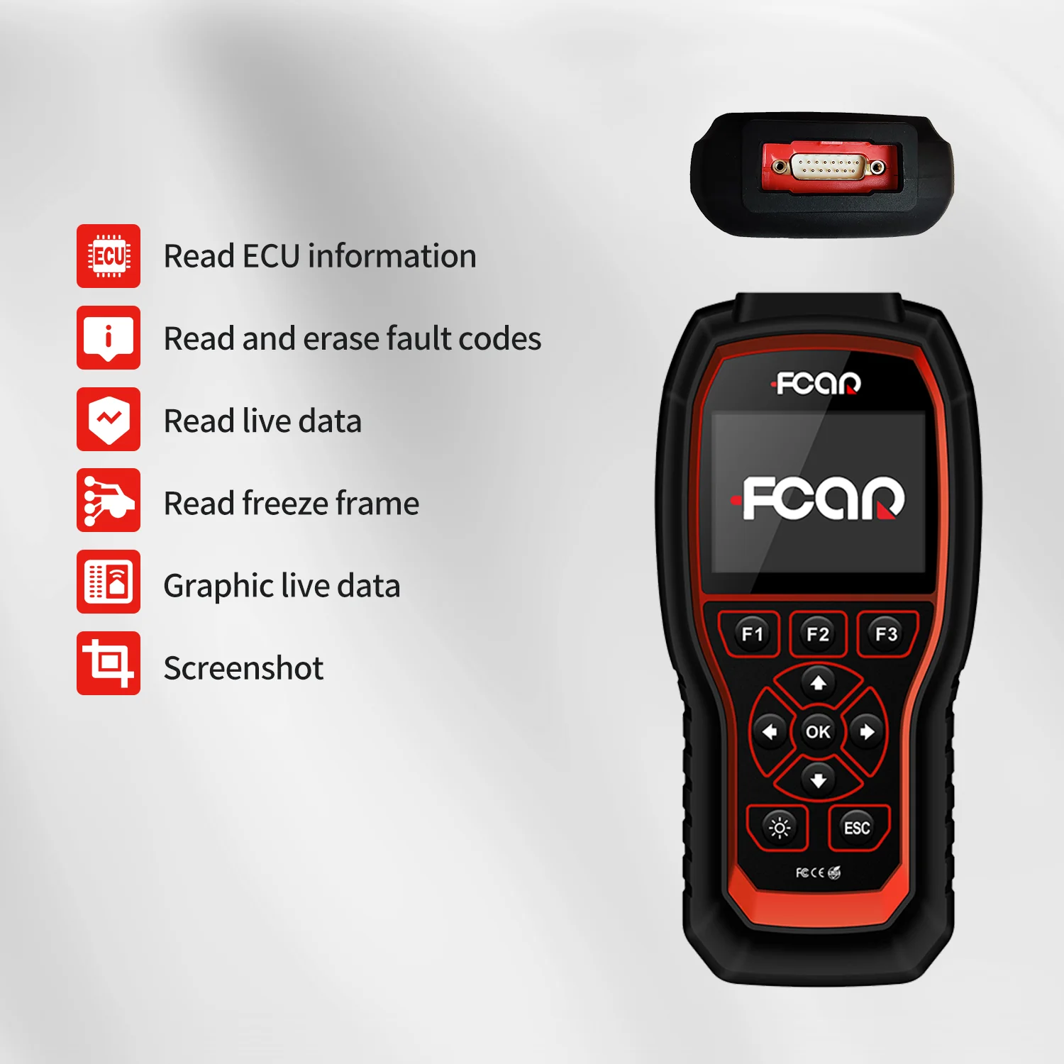 Сканер Fcar HDS 300 + OBD2 считывание кодов неисправностей ABS DPF основная диагностика