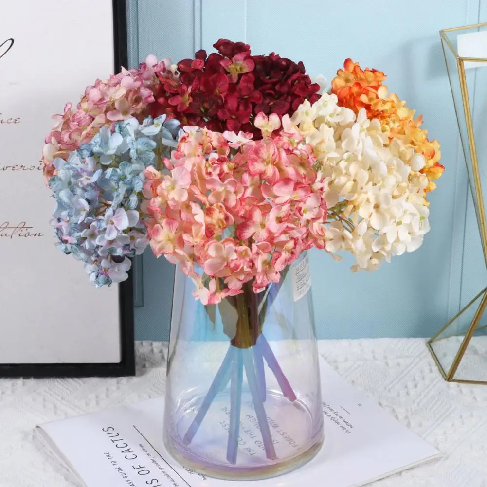 

1 Bouquet Fancy 7 Styles Exquisite Decorative Faux Hydrangea Flower for Flower Arrangement Hydrangea Flower Faux Flower