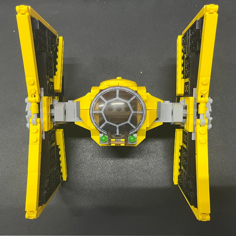 

MOC Mining Guild TIE Raptor Bomber Space Wars Bricks Toy For Technical MOC DIY Building Block Spaceship Fighter Decorations