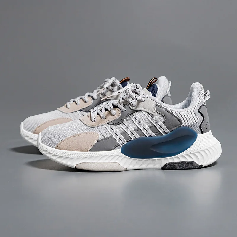 2023 new Color Matching Couple Sports Shoes Fly Woven Breathable Running Shoes Soft Sole Casual Shoes