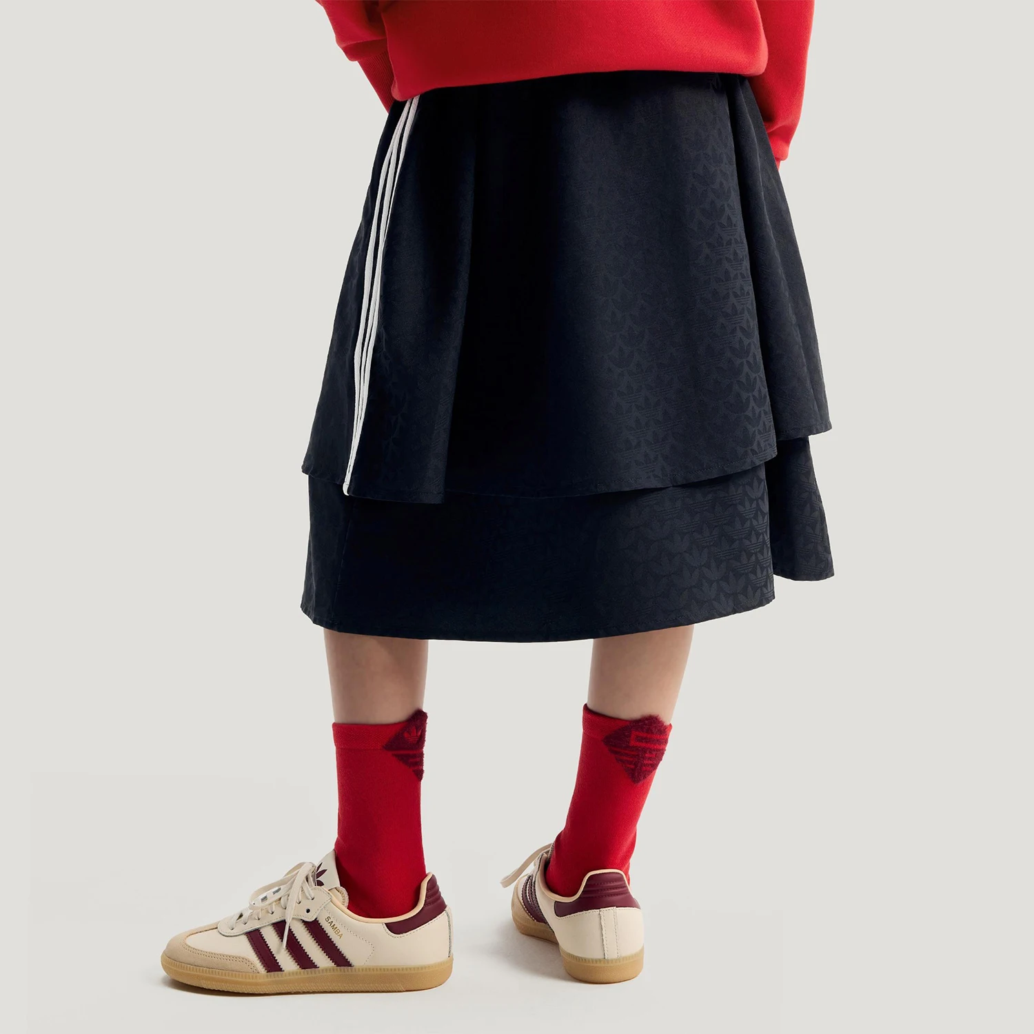 Фото Оригинальная детская свободная и модная повседневная юбка Adidas Clover KT4999 №2