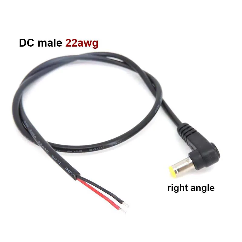 

Удлинительный кабель DC 22AWG 3A 5.5x2.1 мм 90 градусов