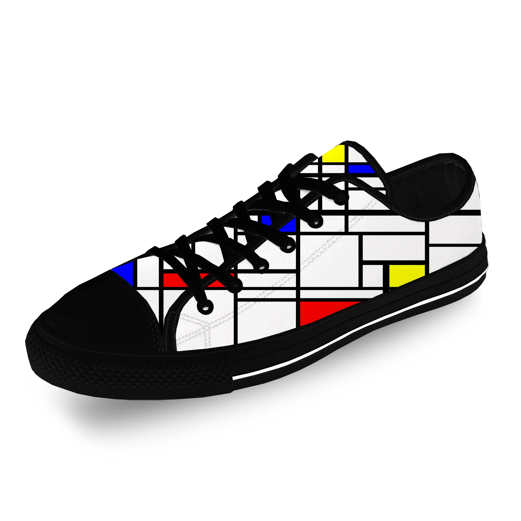 Холщовые кроссовки Mondrian с абстрактным рисунком