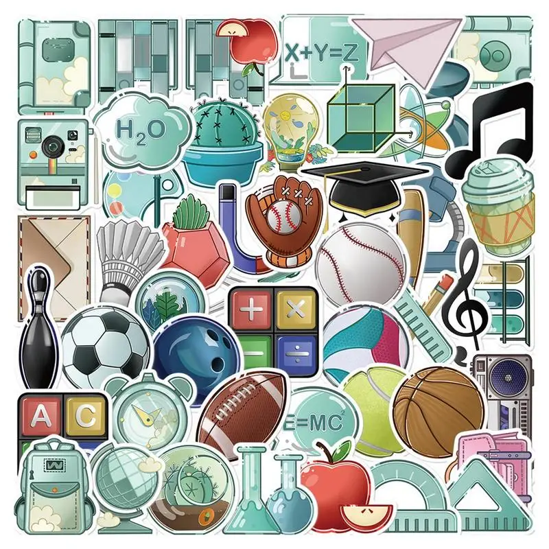 

Cute Stickers Cute Stickers Cartoon Stationery Decals 50 Pcs Colorful And Waterproof Stickers DIY Crafts For Notebooks Laptop